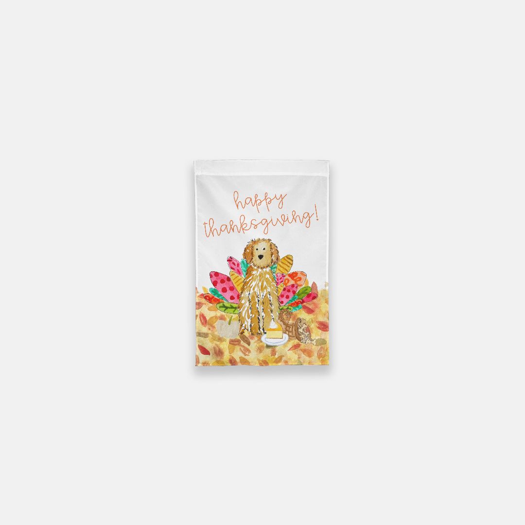 Thanksgiving Gobble Doodle Garden Flag
