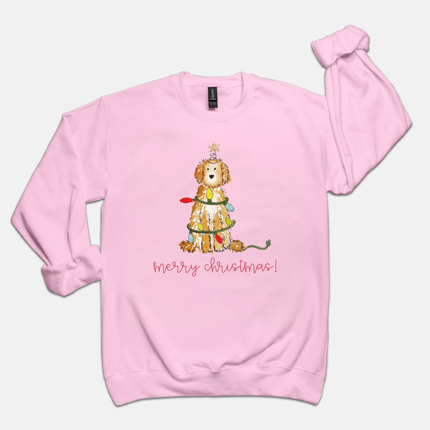 Festive Christmas Apricot & Cream Doodle Sweatshirt
