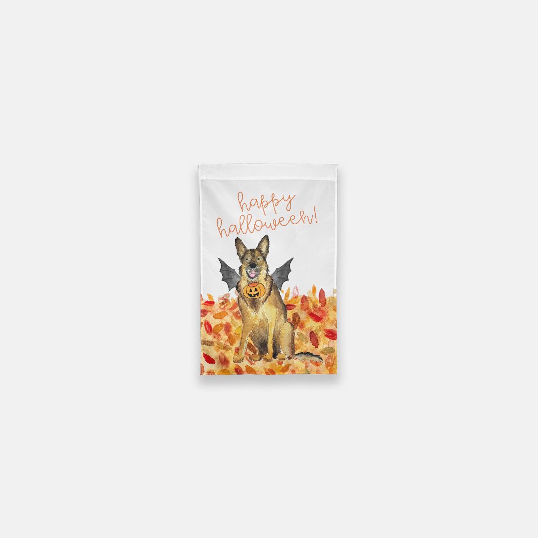 Spooky German Shepherd Garden Flag