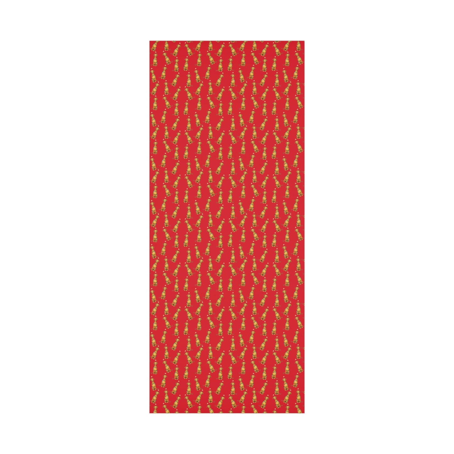 Festive Christmas Vizsla Gift Wrap - Red