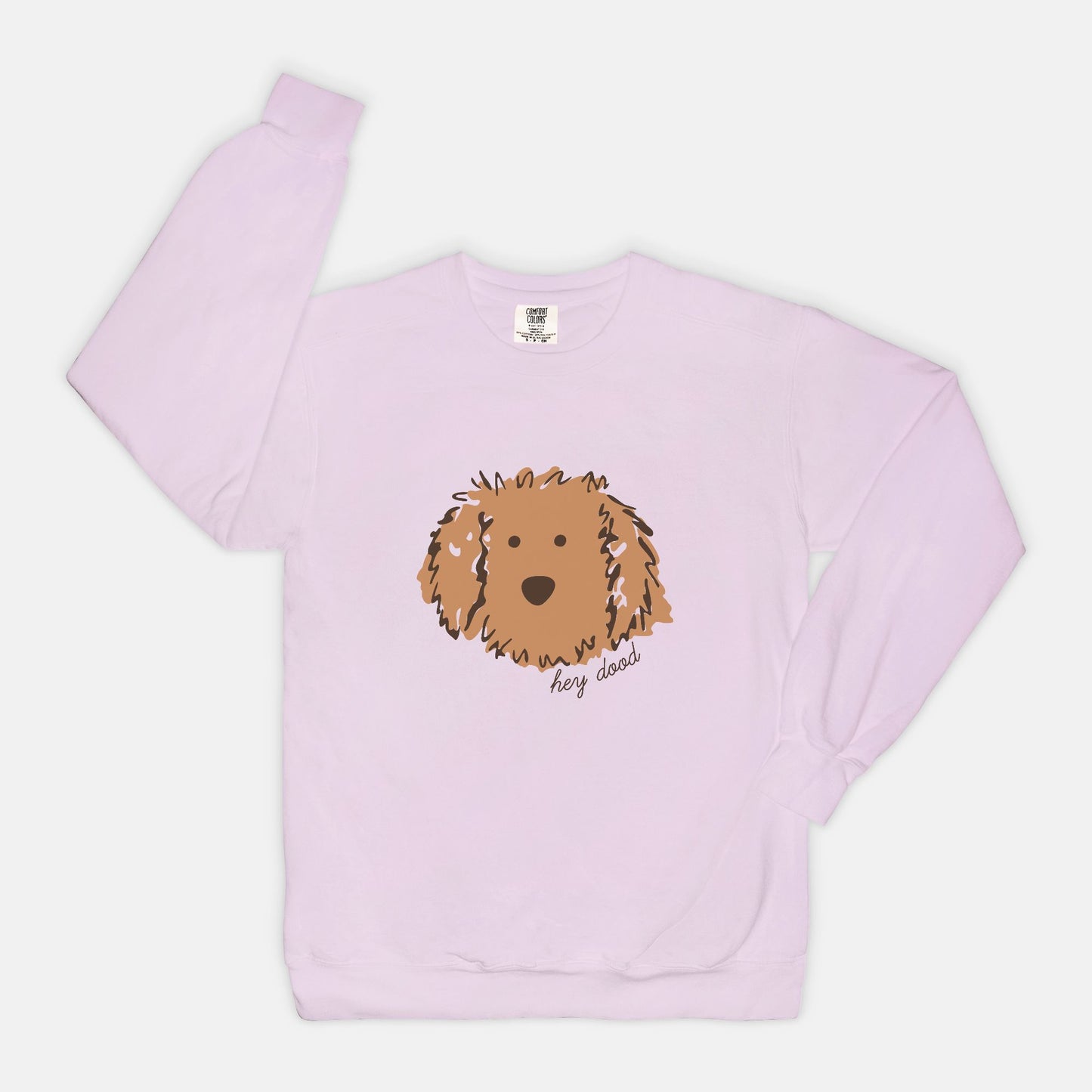Hey Dood Apricot Doodle Comfort Color Sweatshirt
