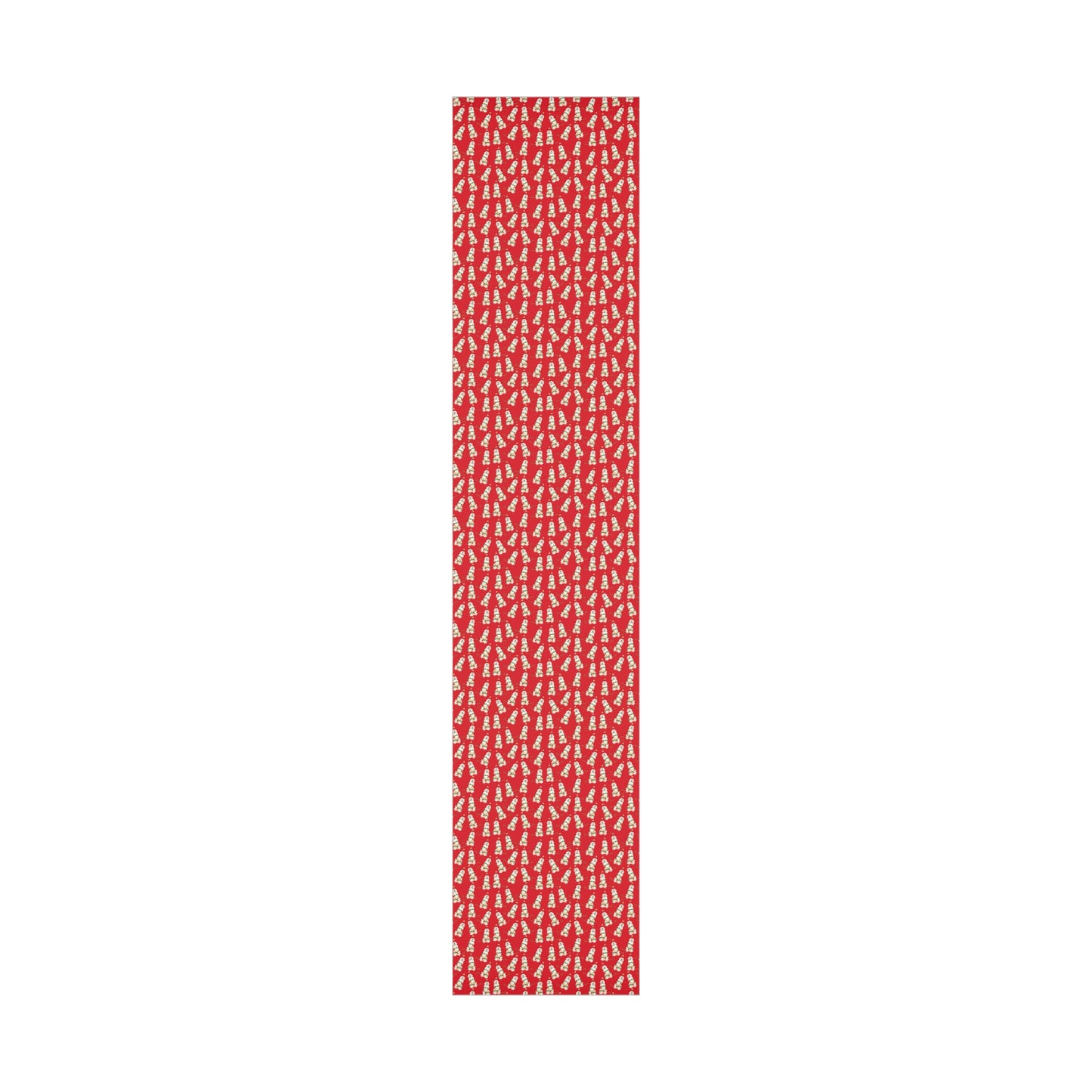 Festive Christmas Light Golden Retriever Gift Wrap - Red