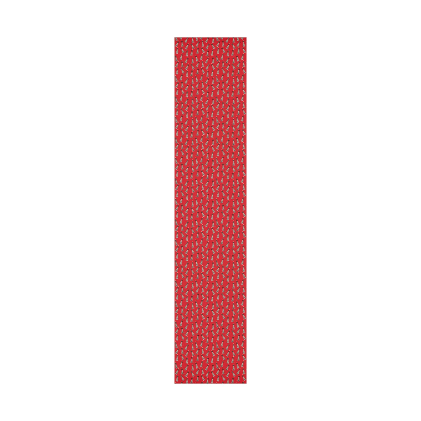 Festive Christmas Liver Roan German Shorthaired Pointer Gift Wrap - Red
