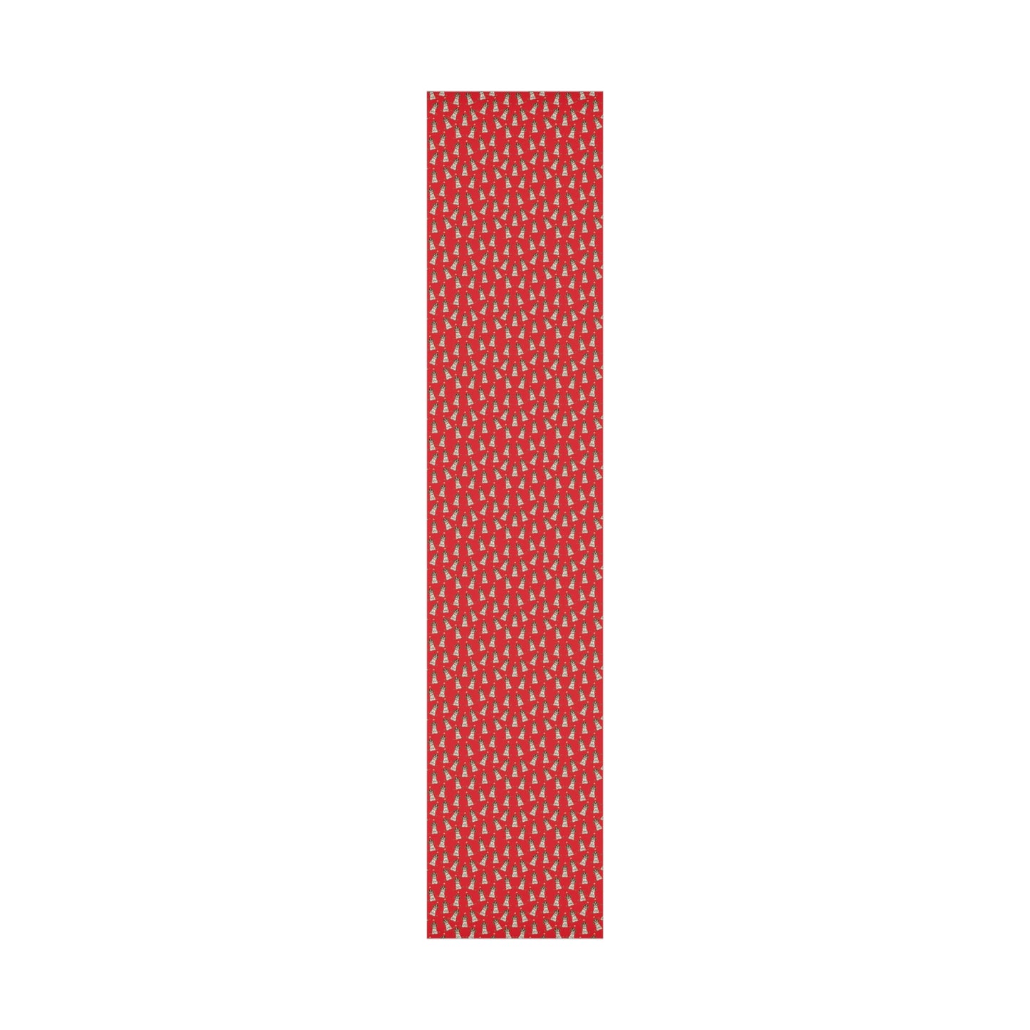 Festive Christmas Brown Parti Spaniel Gift Wrap - Red
