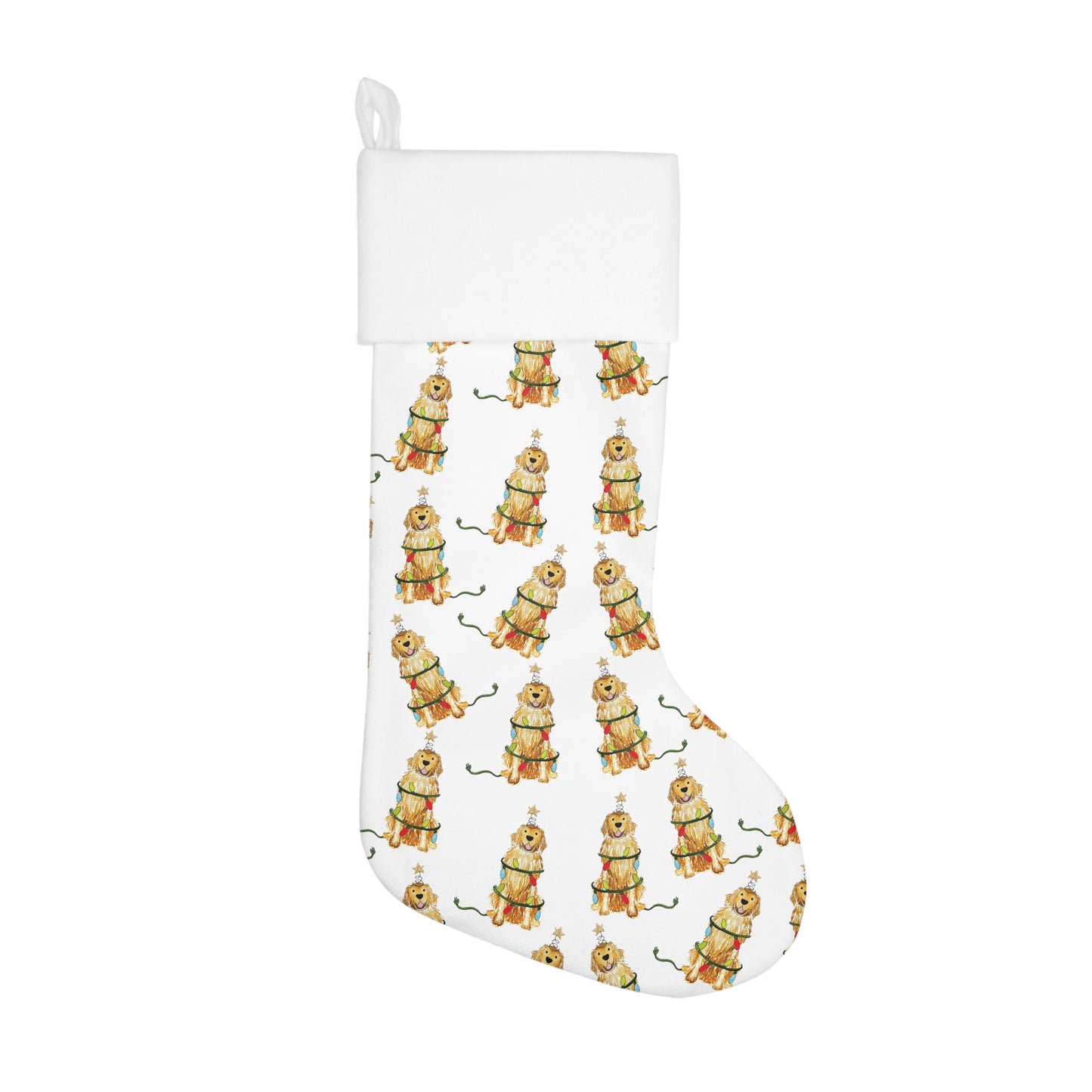 Festive Christmas Golden Retriever Stocking | Christmas Golden Retriever Pet Stockings, Christmas Stockings for Dogs
