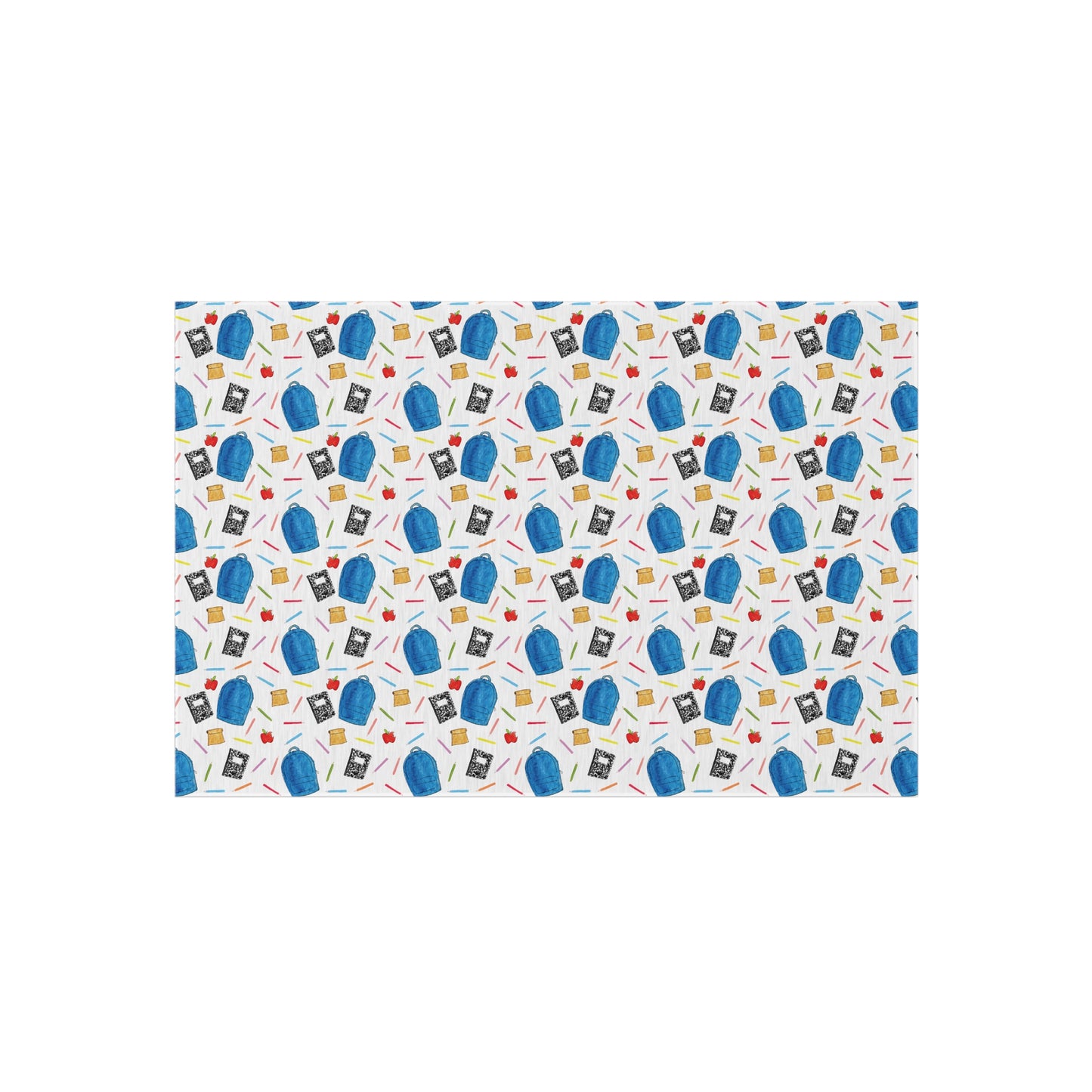 Back to School Pattern Classroom Rug