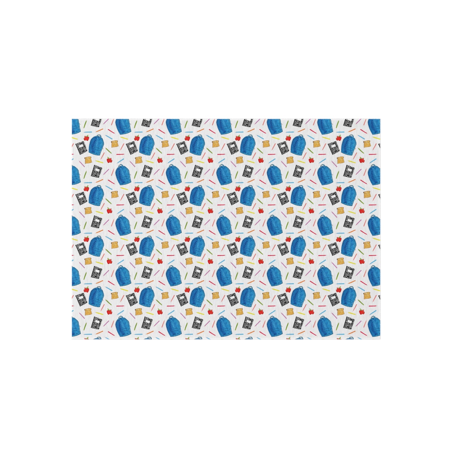Back to School Pattern Classroom Rug