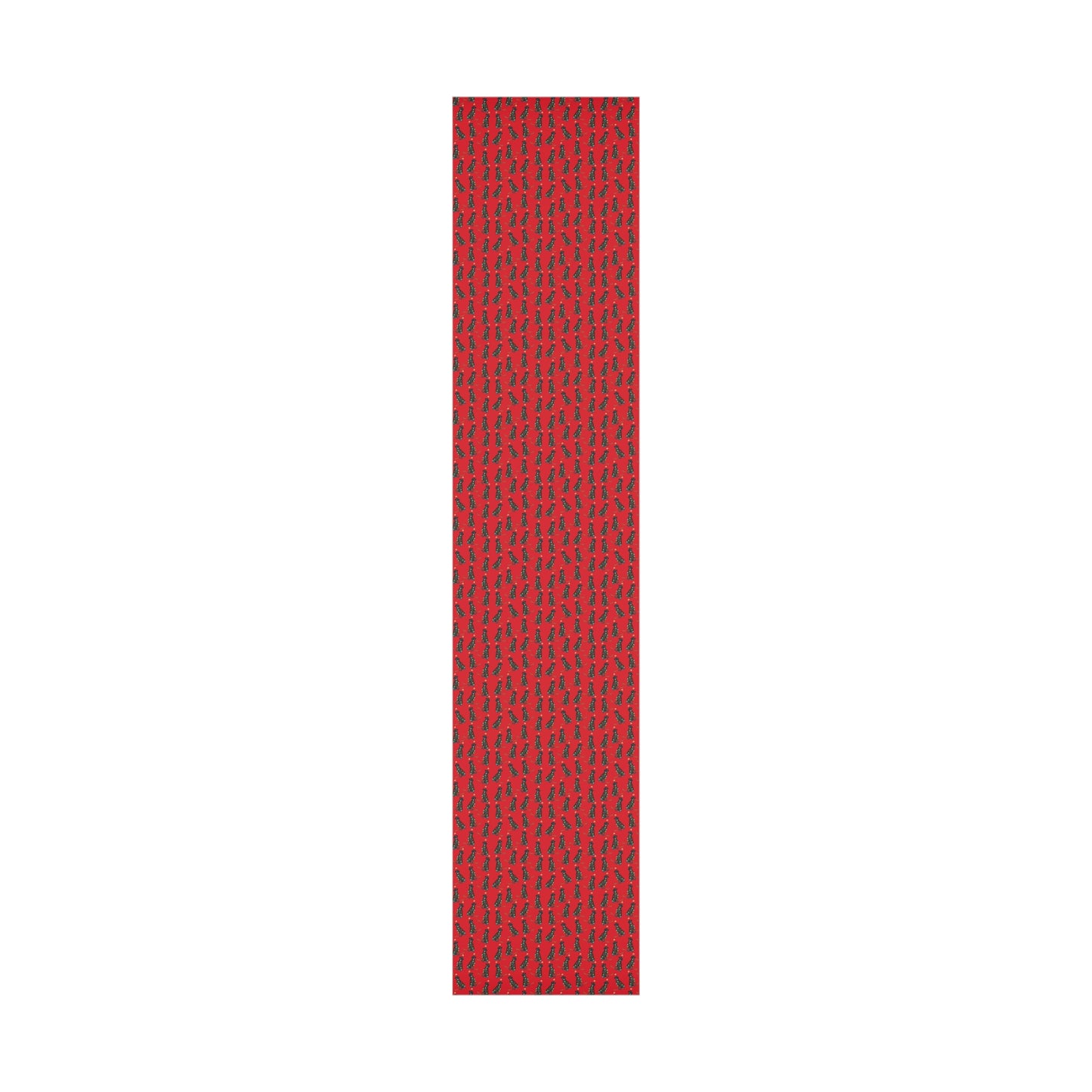 Festive Christmas Black Lab Gift Wrap - Red