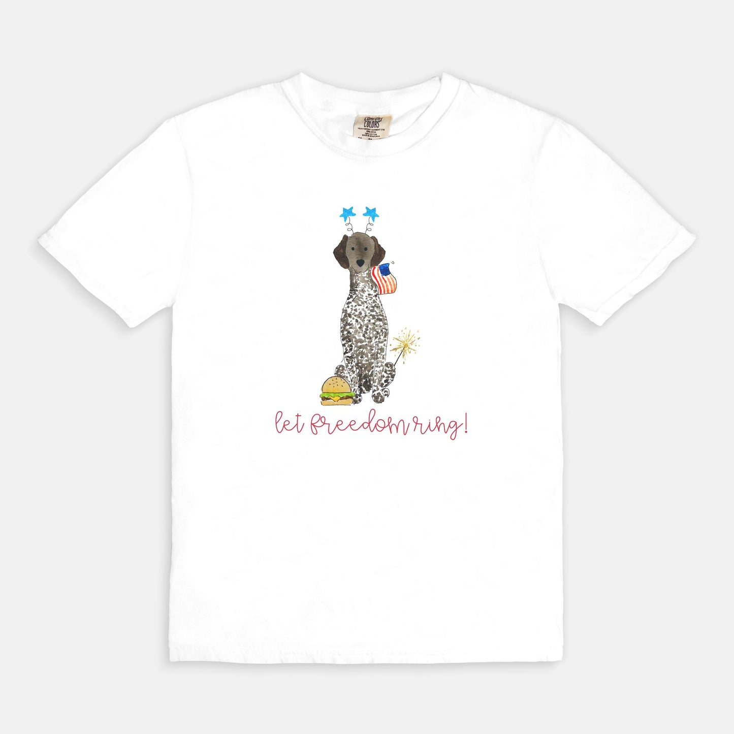 Patriotic German Shorthaired Pointer Comfort Color Tee