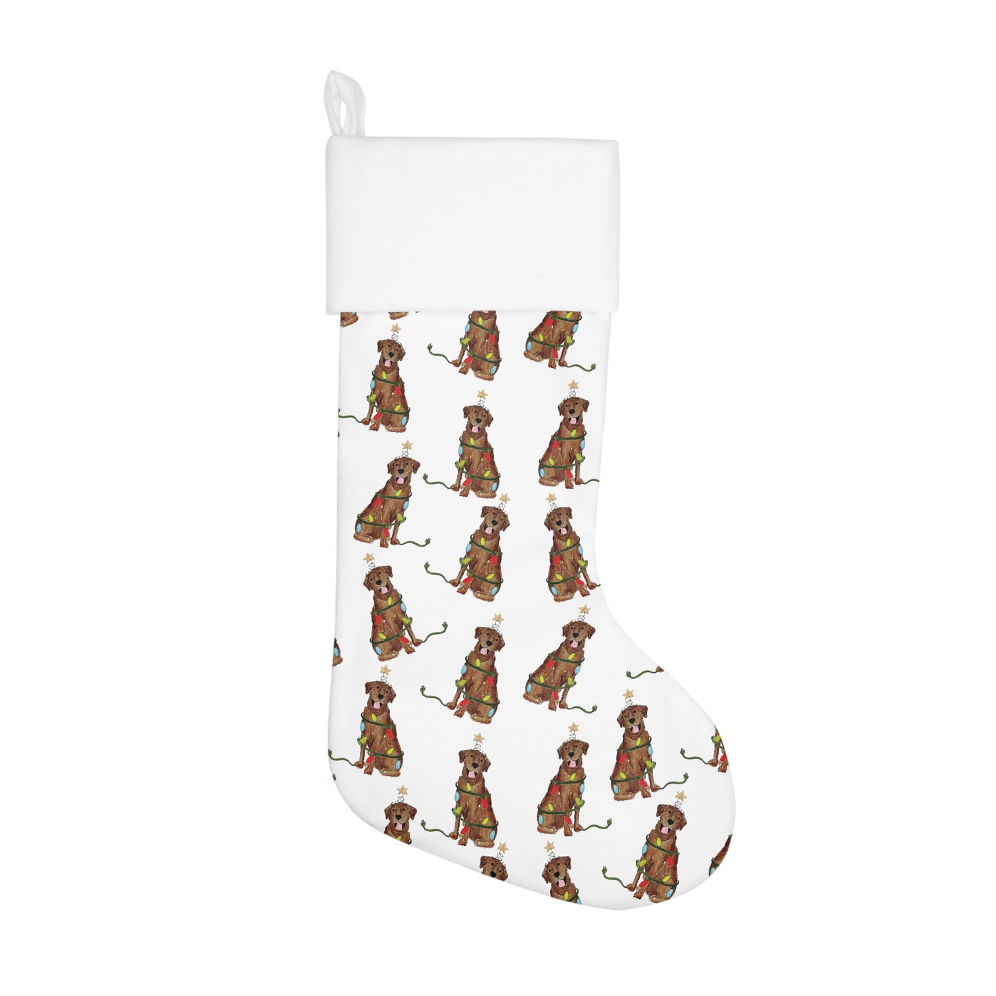 Festive Christmas Chocolate Lab Stocking | Christmas Dog Stockings, Stockings for Dogs