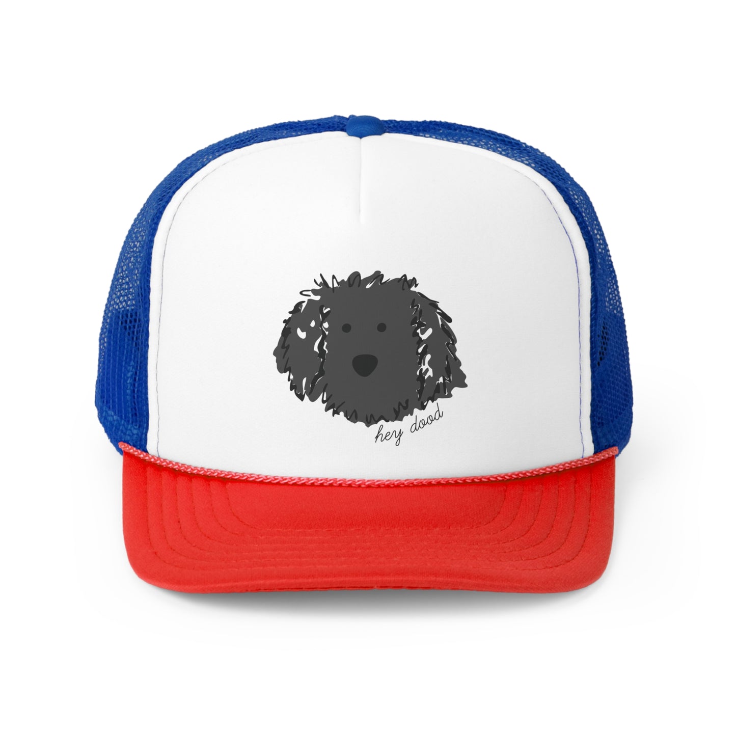 Hey Dood Black Doodle Trucker Cap