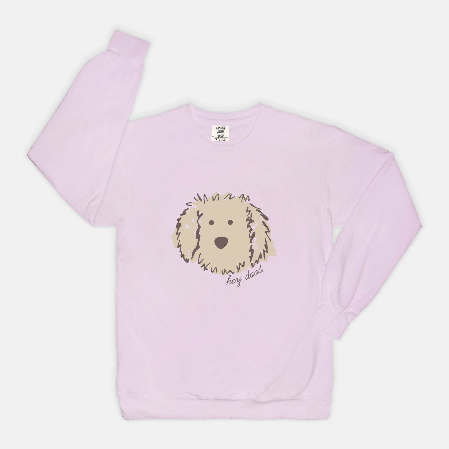 Hey Dood Cream Doodle Comfort Color Sweatshirt