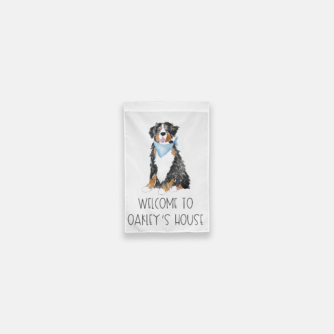 Dog House Bernese Mountain Dog Garden Flag