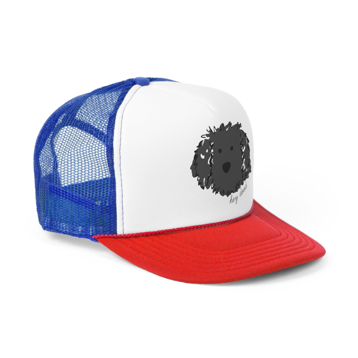 Hey Dood Black Doodle Trucker Cap