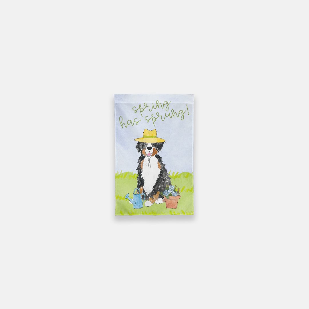 Spring Flower Bernese Mountain Dog Garden Flag