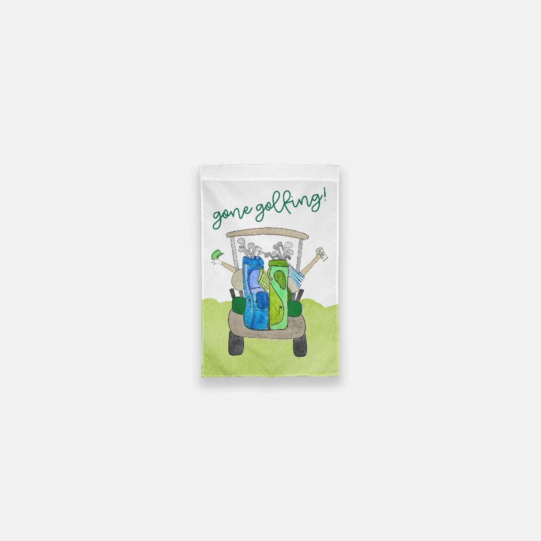 Gone Golfing Garden Flag