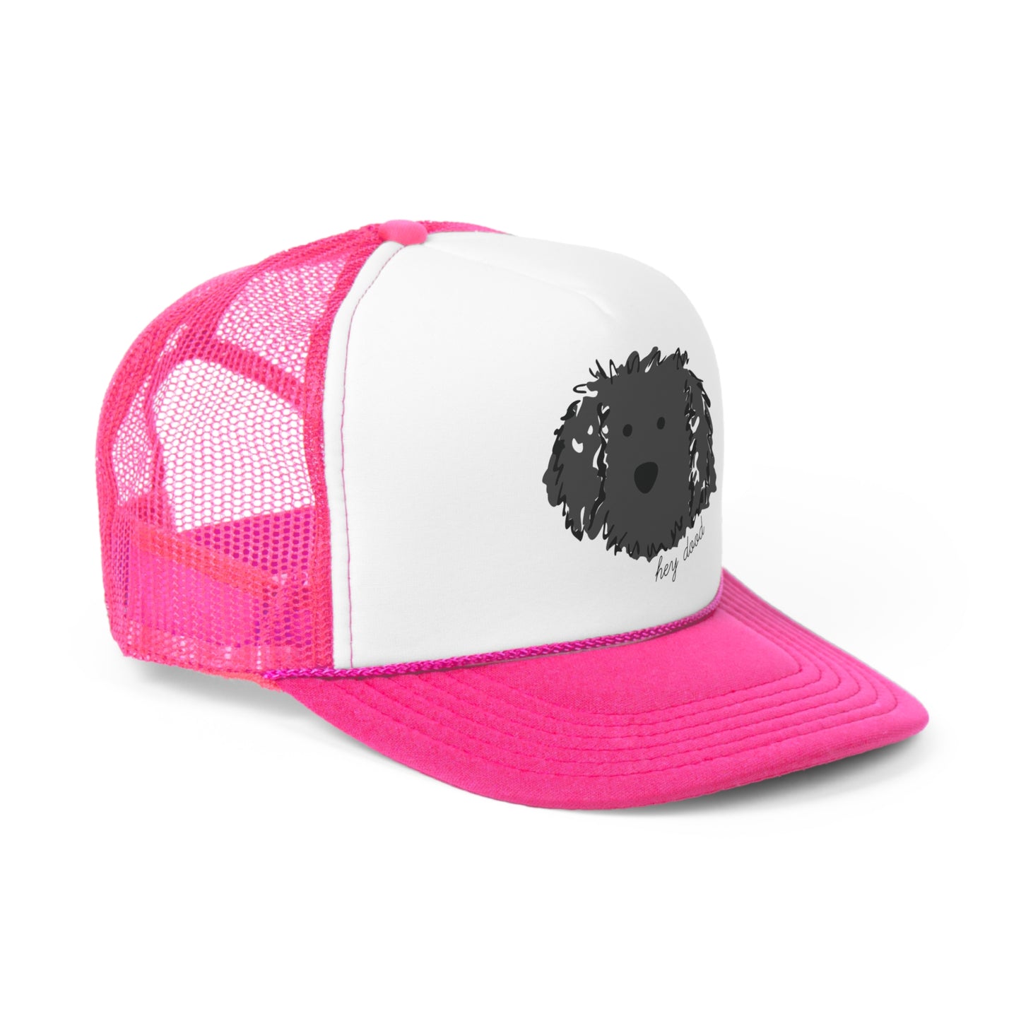 Hey Dood Black Doodle Trucker Cap