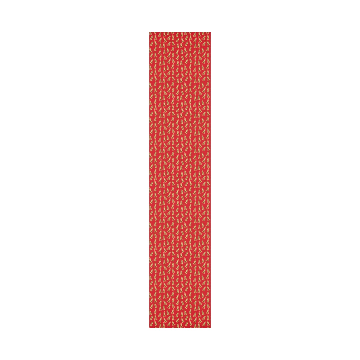 Festive Christmas Red Golden Retriever Gift Wrap - Red
