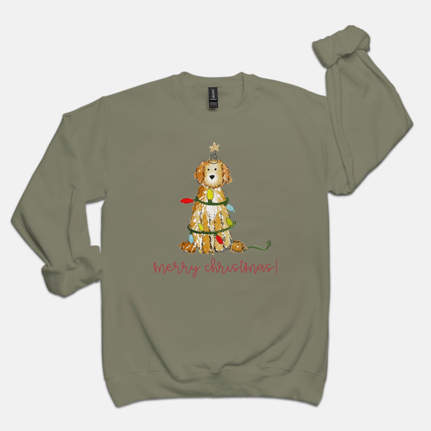 Festive Christmas Apricot & Cream Doodle Sweatshirt