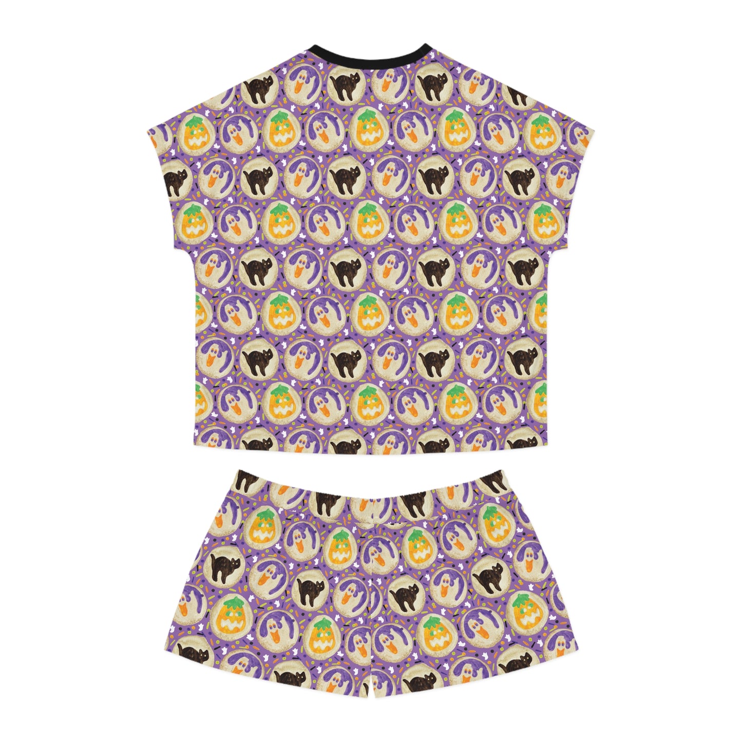 Halloween Spooky Cookie Women's Short Pajama Set