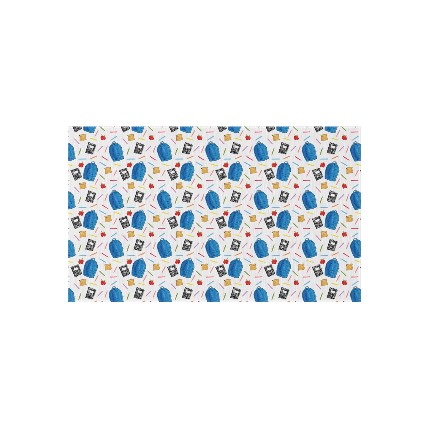 Back to School Pattern Classroom Rug