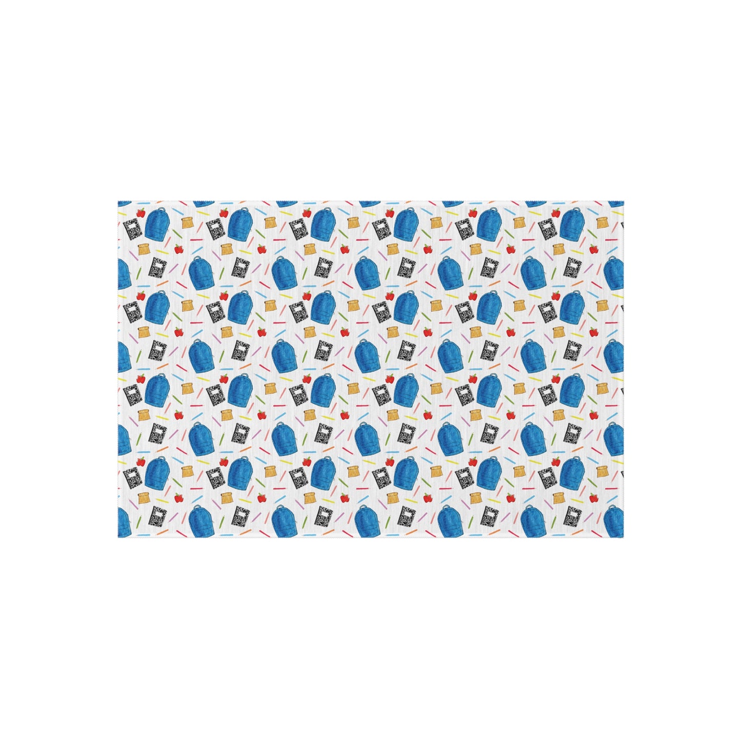 Back to School Pattern Classroom Rug