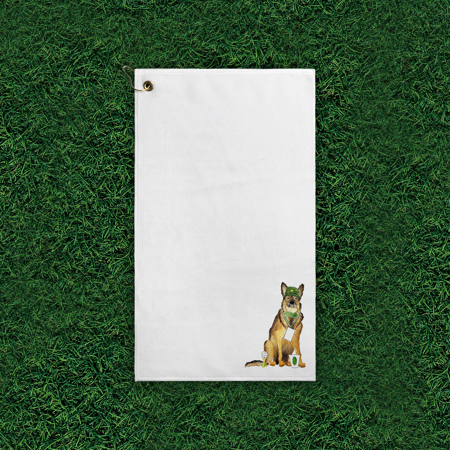 Golf Tournament Patron German Shepherd Golf Towel