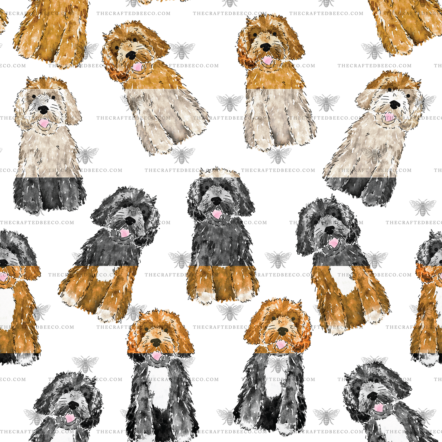 Mini Doodle Satin Trim Minky Blanket