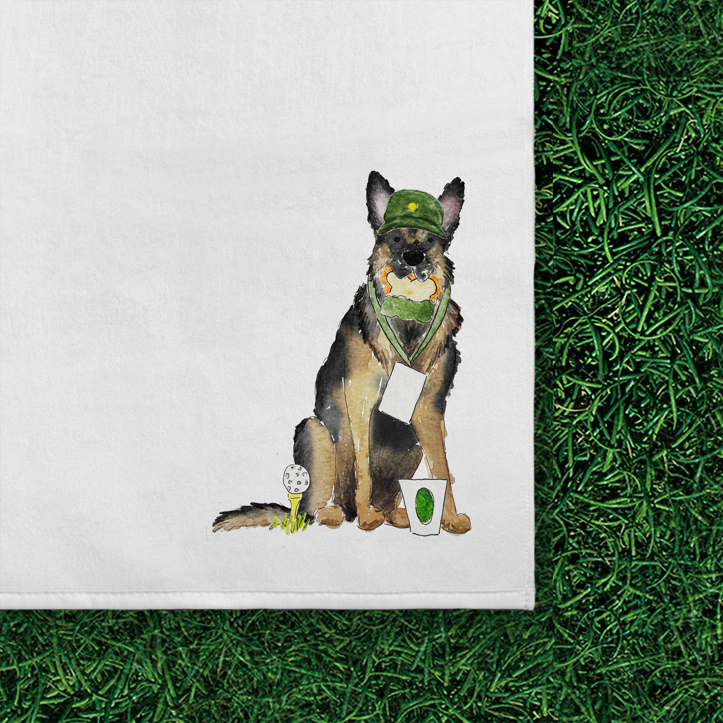 Golf Tournament Patron German Shepherd Golf Towel