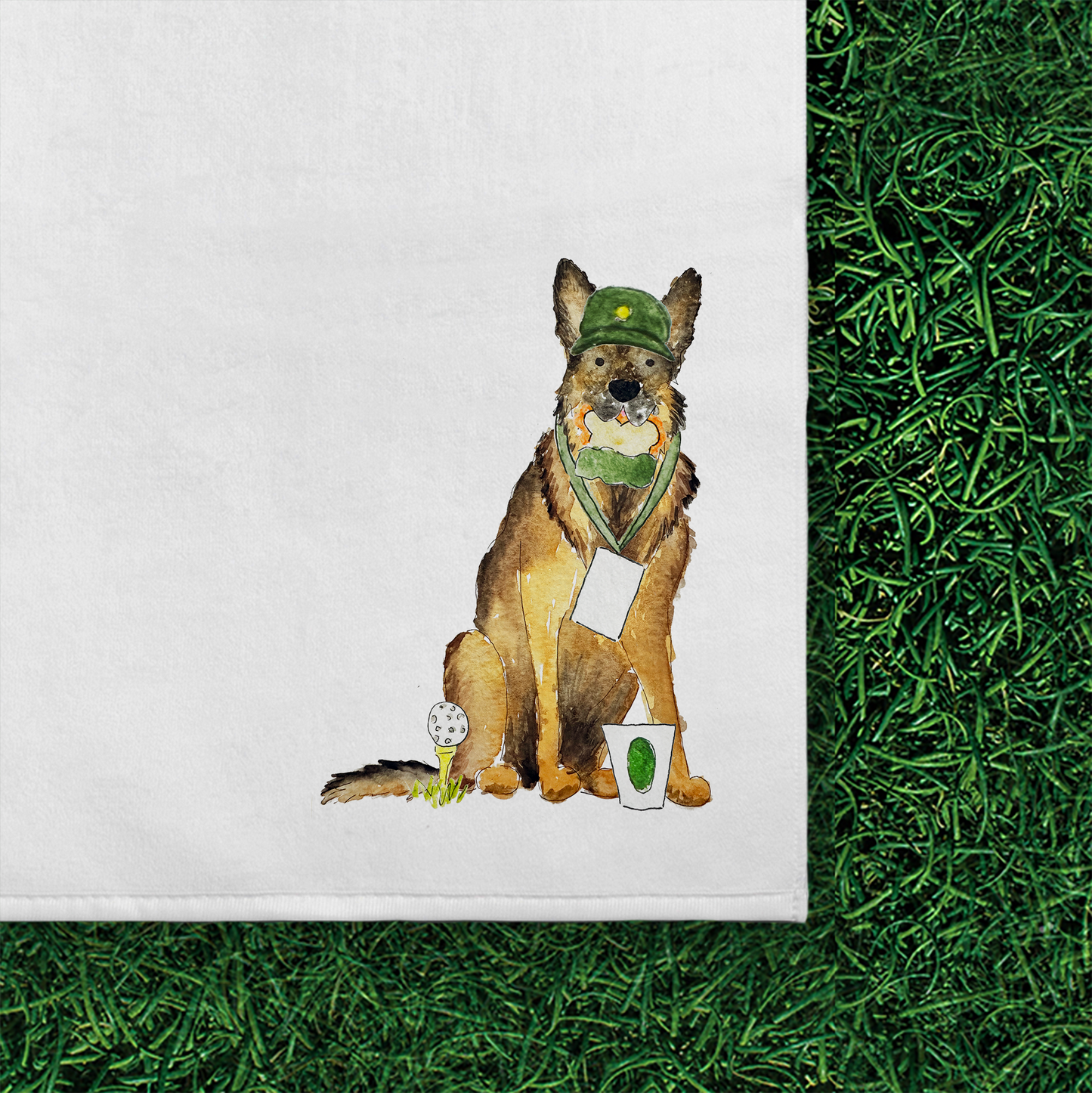 Golf Tournament Patron German Shepherd Golf Towel