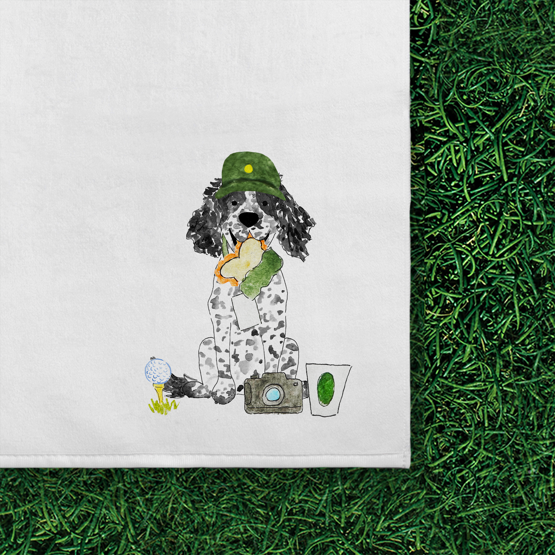 funny golf towel for dog dad
