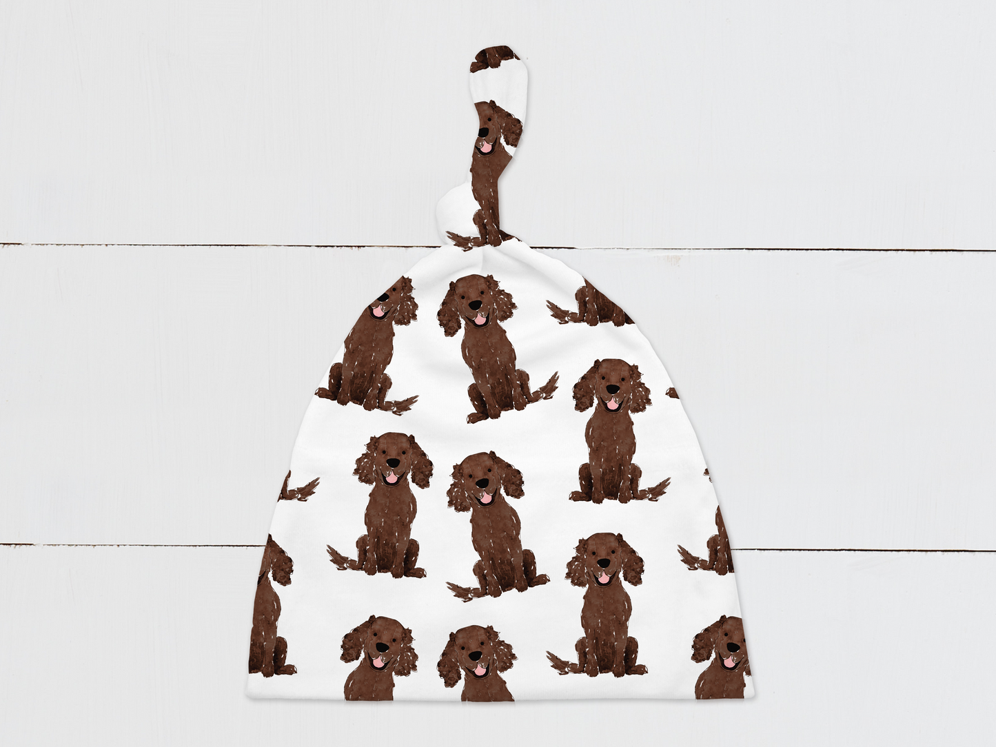 Spaniel Baby Knotted Hat