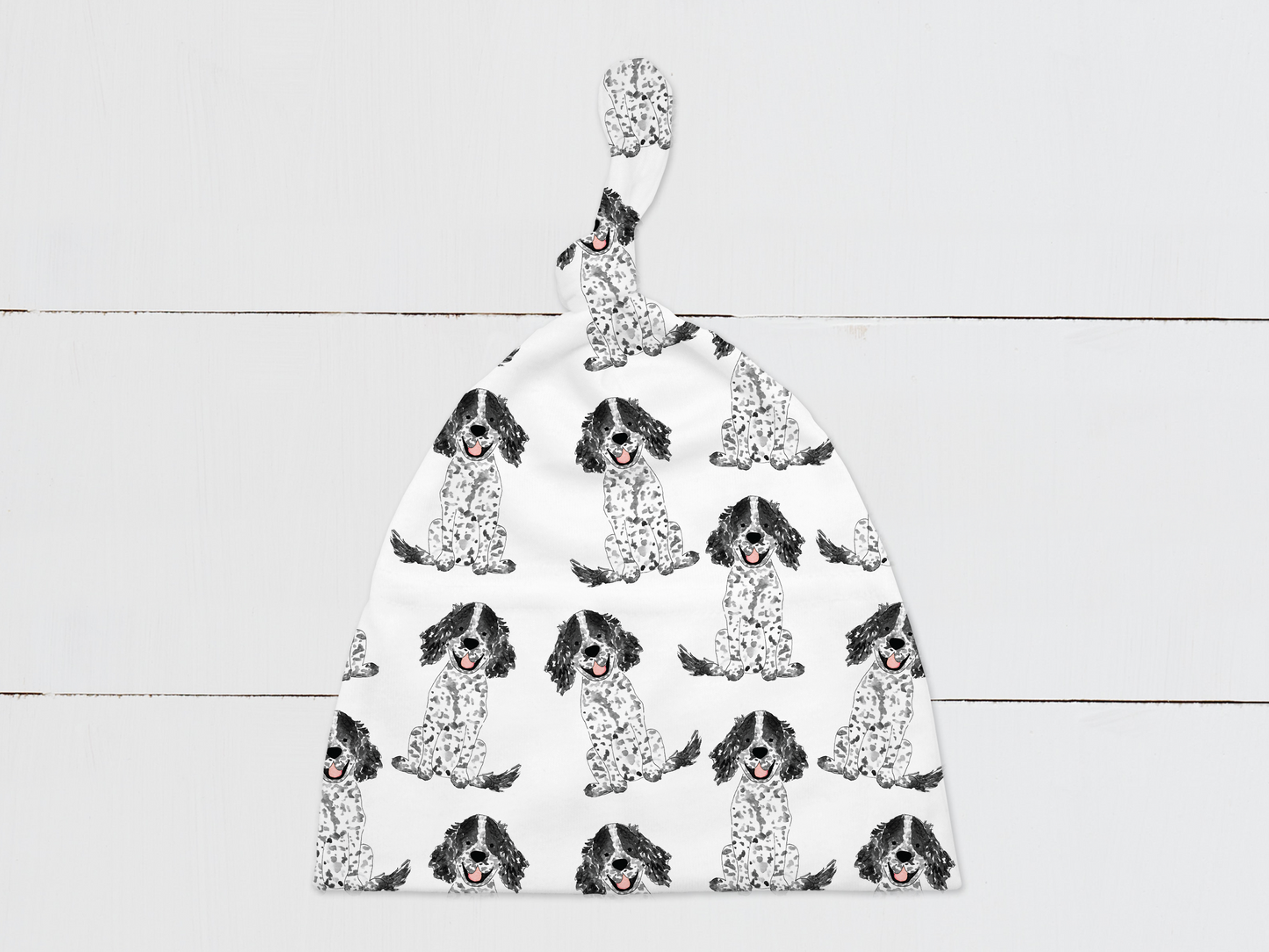 Spaniel Baby Knotted Hat