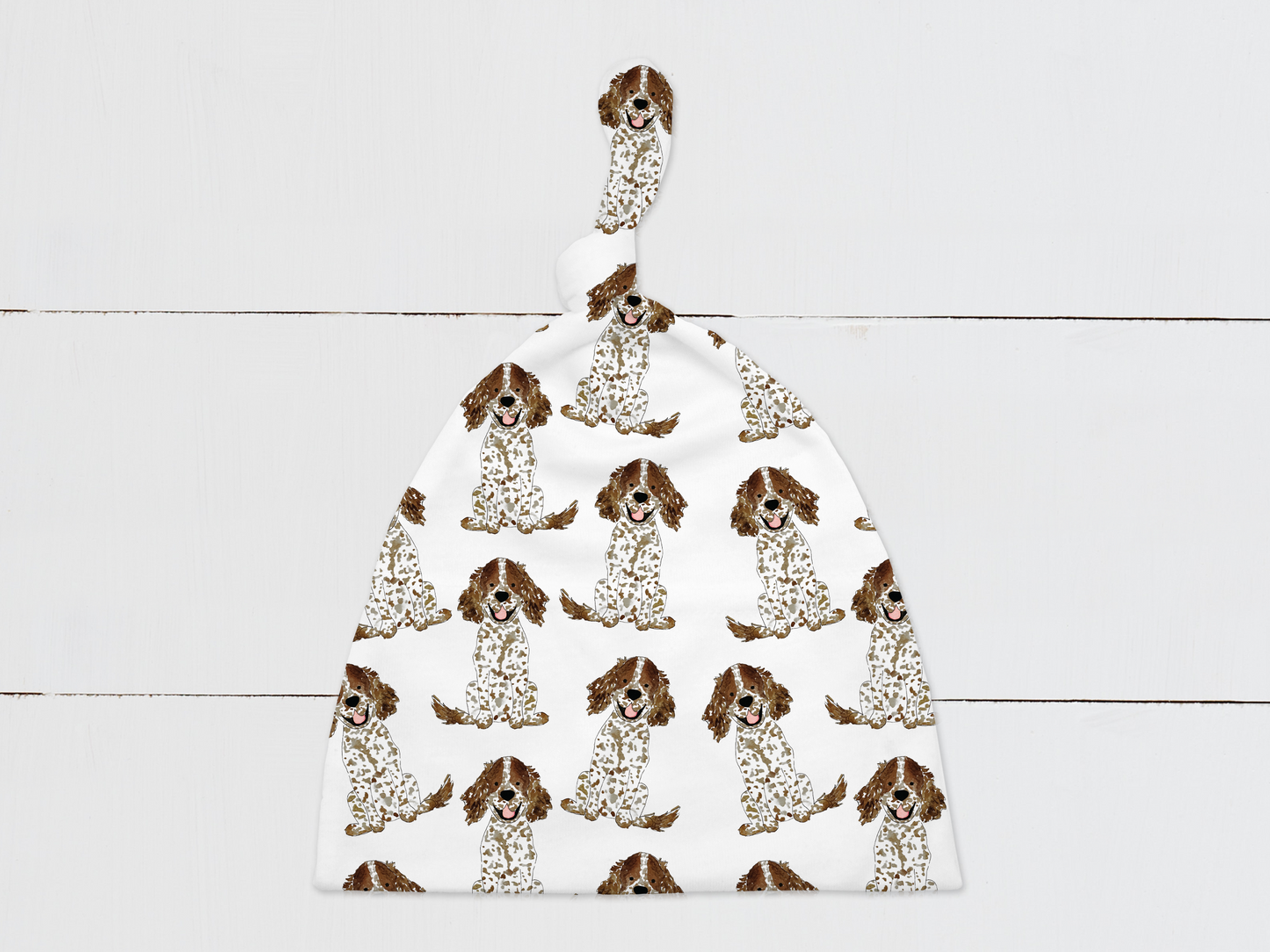 Spaniel Baby Knotted Hat