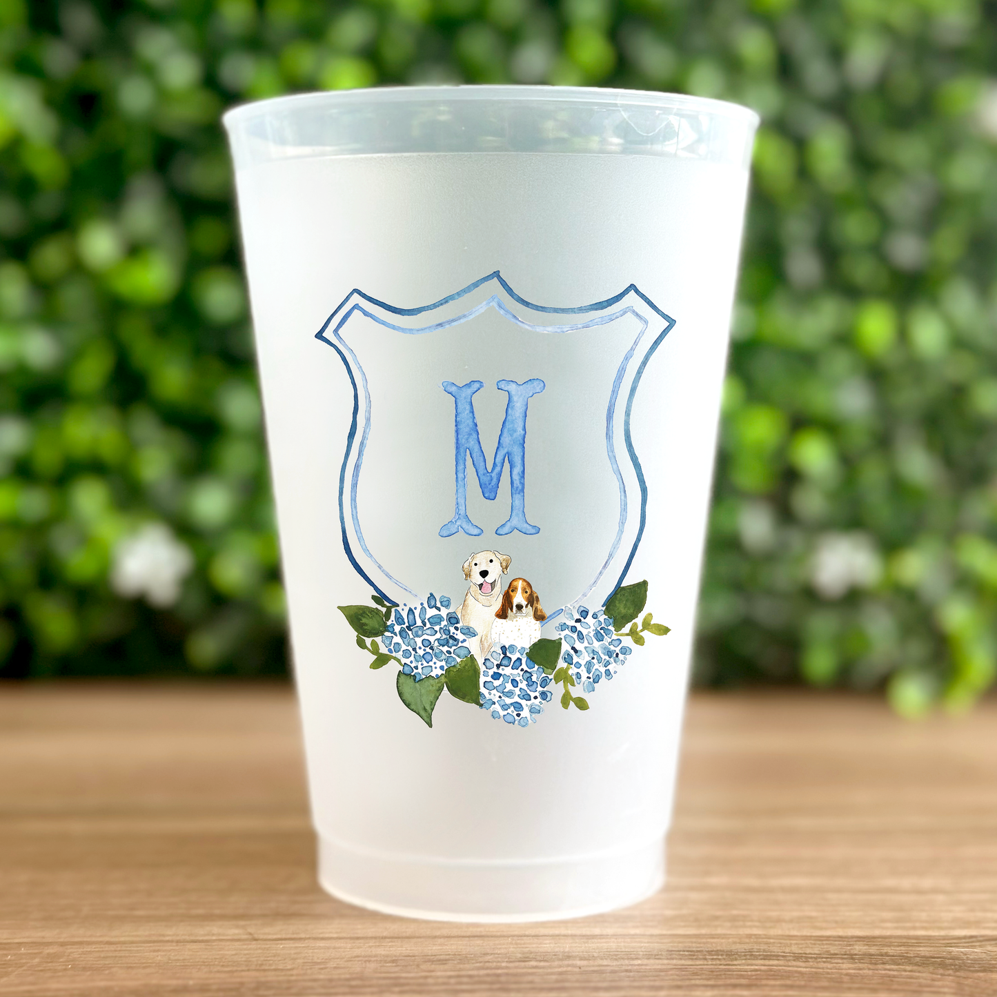 *Custom Crest Add On* Frosted Plastic Cups (ONE MONTH print time!)