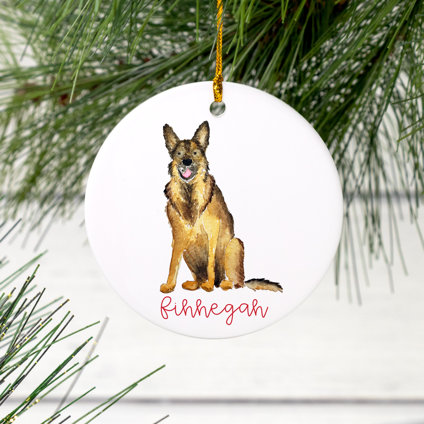 Personalized German Shepherd Ornament