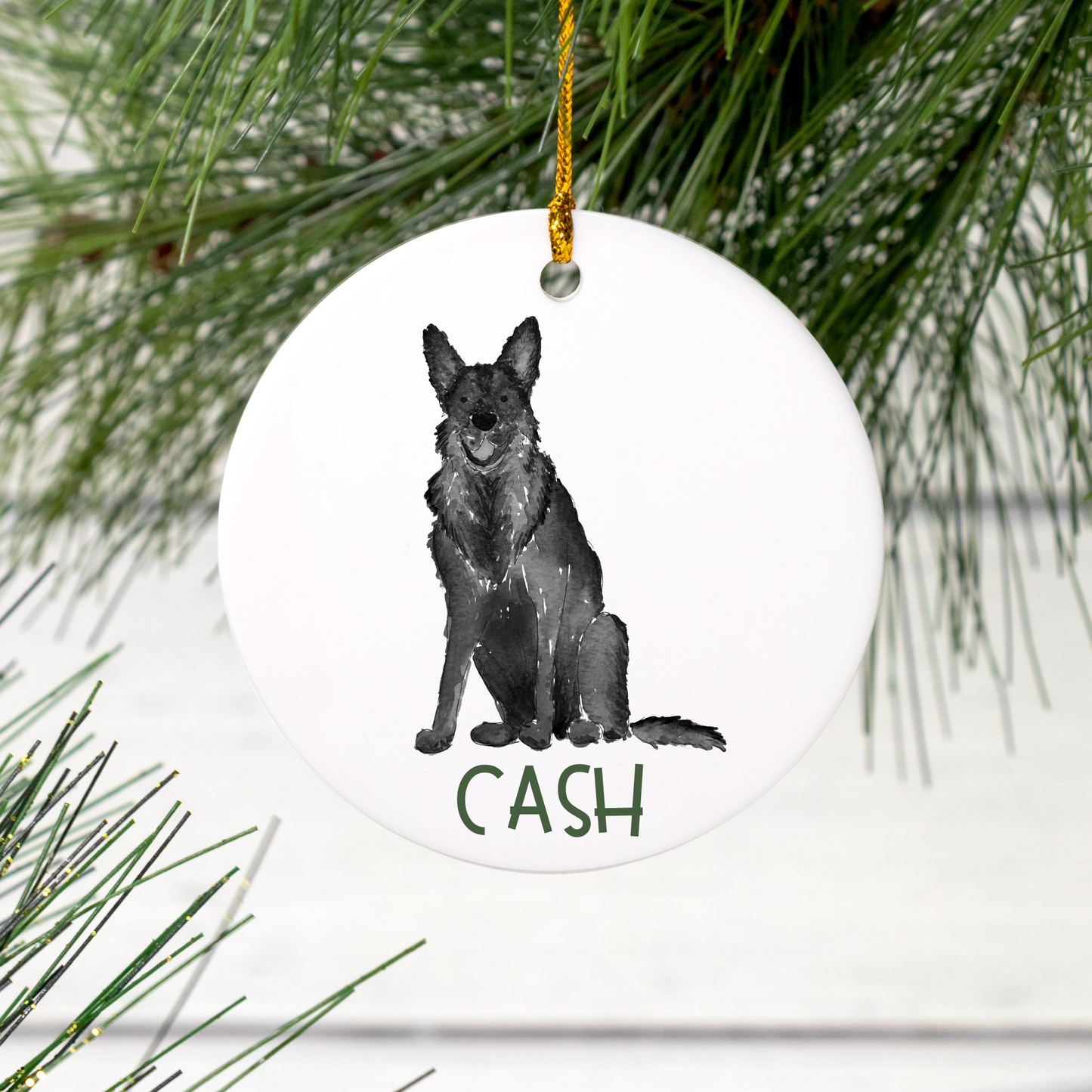 Personalized German Shepherd Ornament