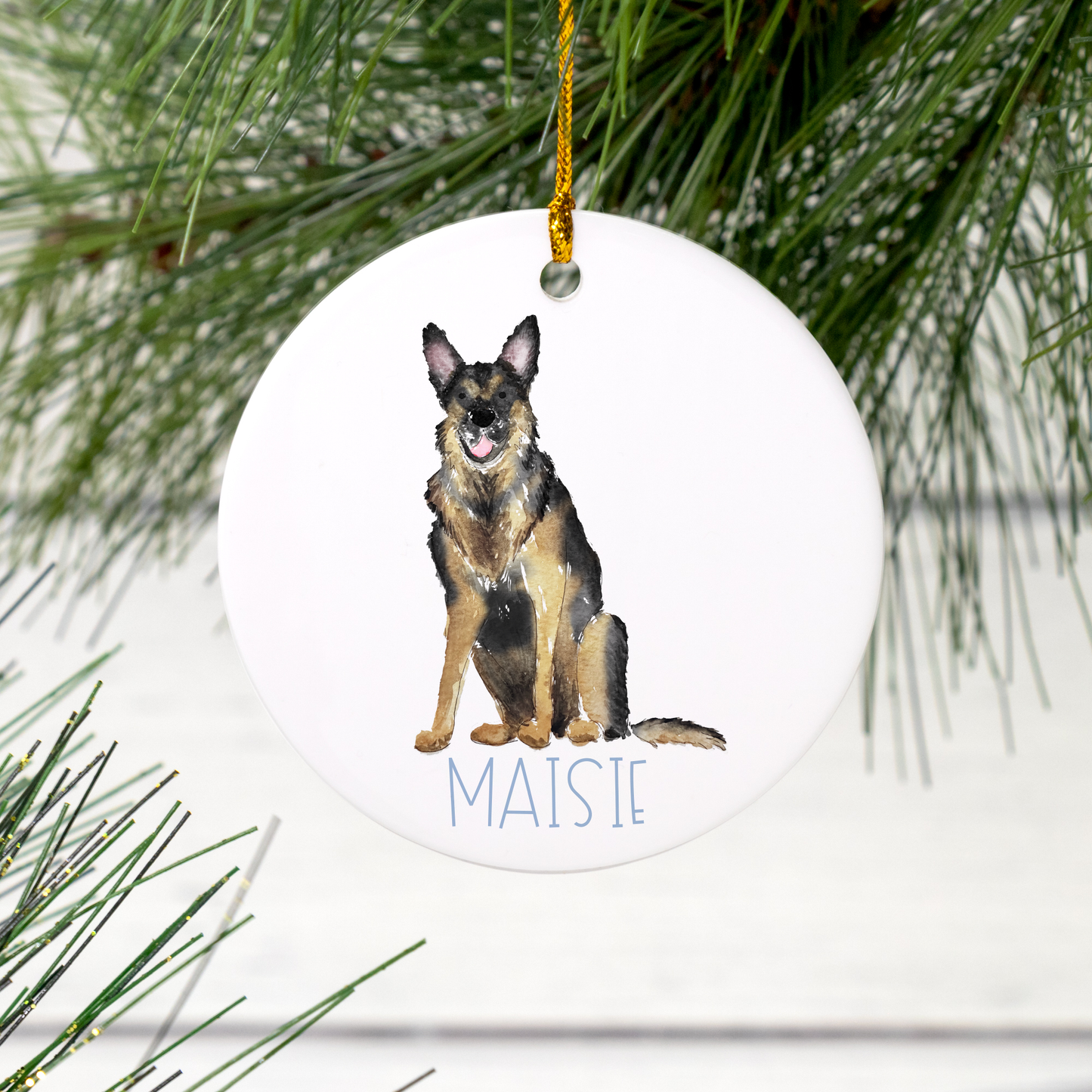 Personalized German Shepherd Ornament