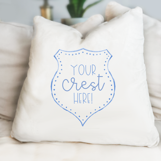 *Custom Crest Add On* Throw Pillow