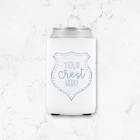 *Custom Crest Add On* Koozie Can Coolers