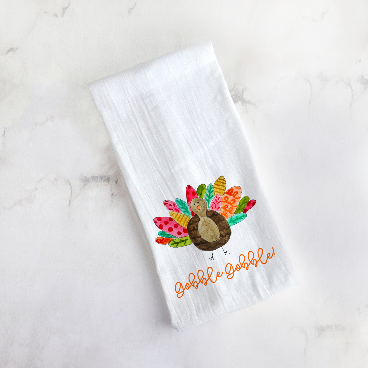 Thanksgiving Gobble Turkey Tea Towel