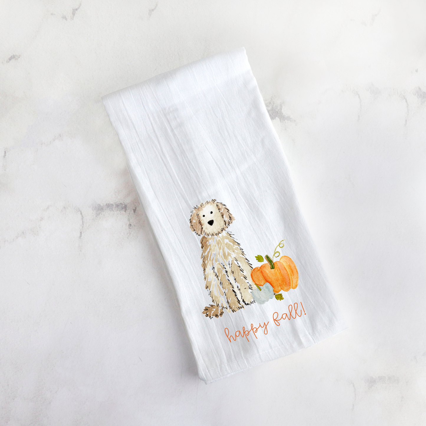 Pumpkin Doodle Four Sack Tea Towel