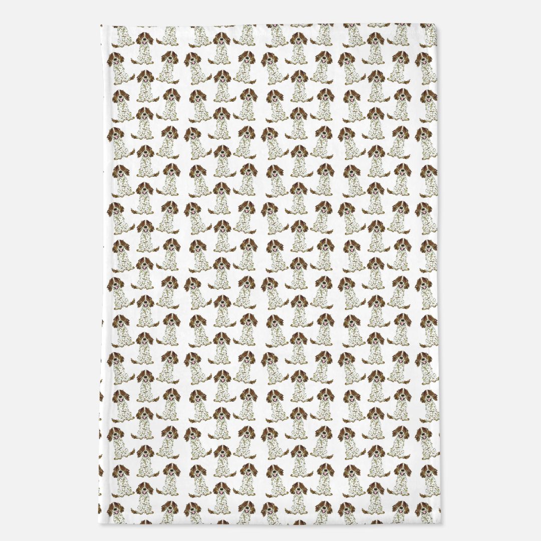 Brown Parti Spaniel Minky Blanket - 40" x 60"