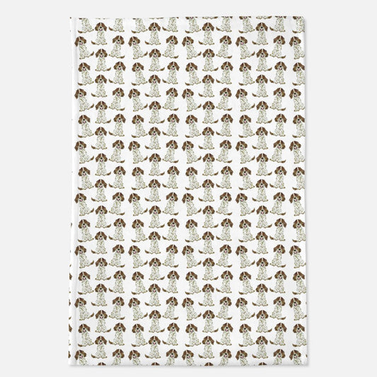 Brown Parti Spaniel Minky Blanket - 40" x 60"