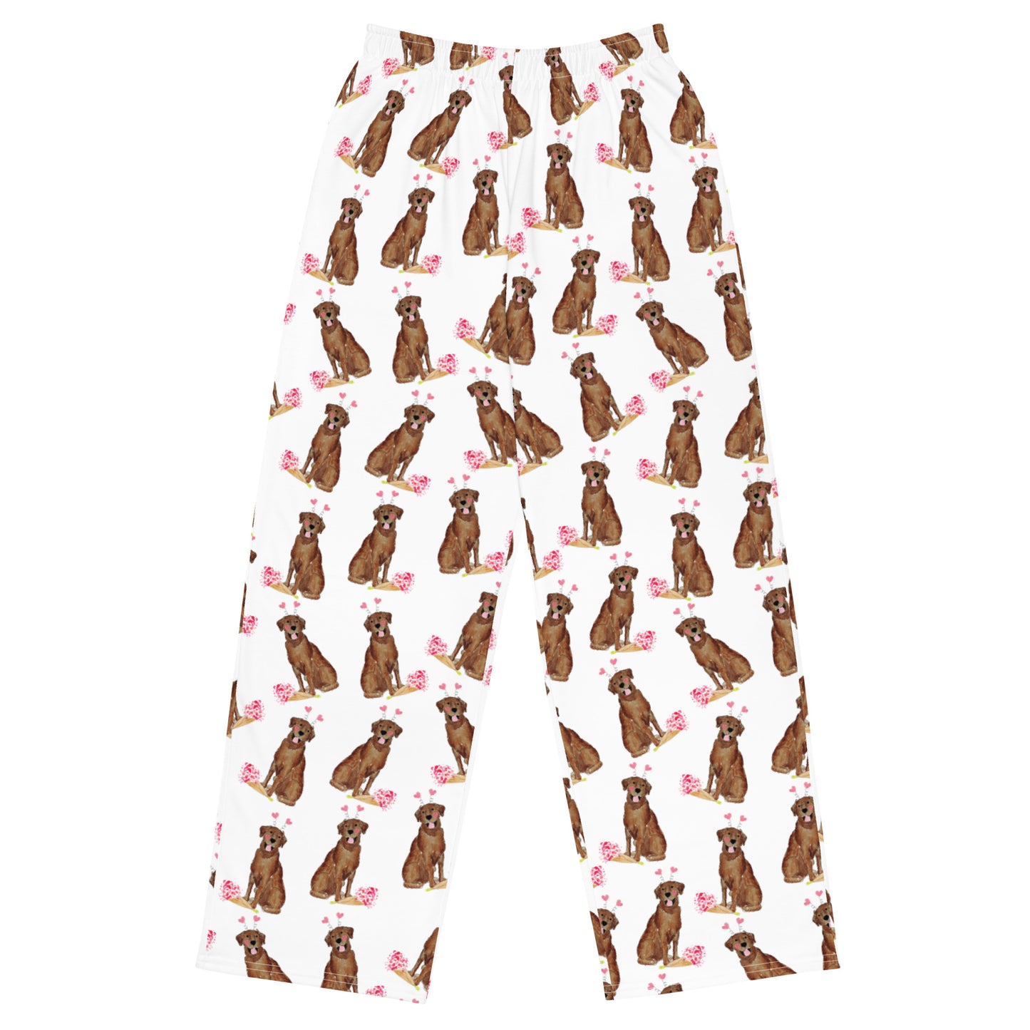 Lovey Valentine's Day Chocolate Lab Pajama Pants
