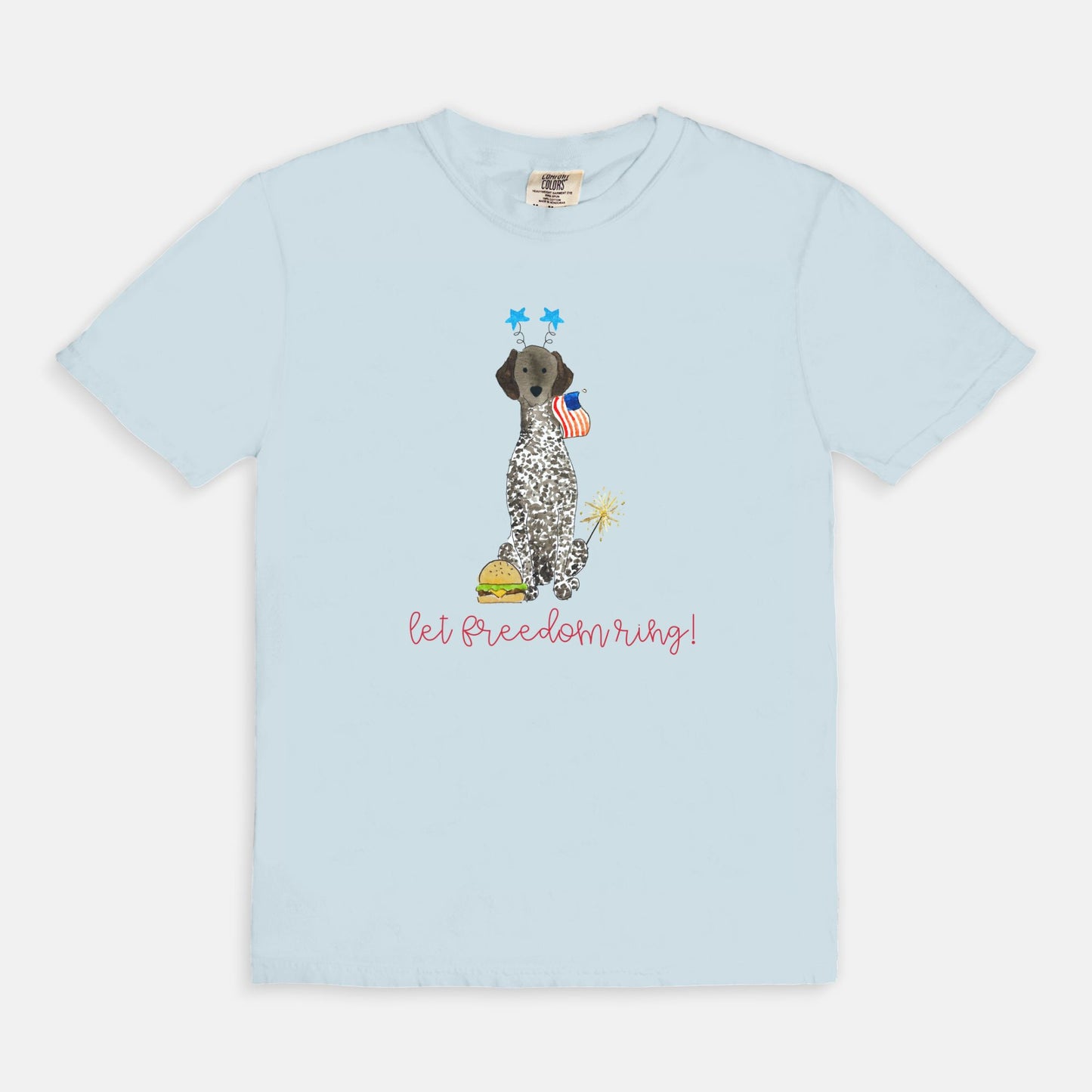 Patriotic German Shorthaired Pointer Comfort Color Tee