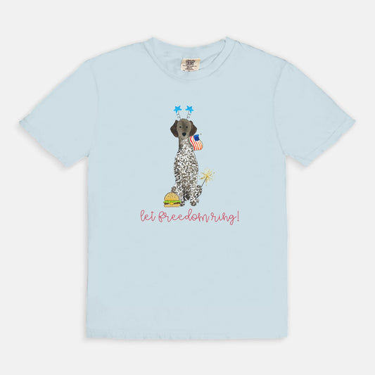 Patriotic German Shorthaired Pointer Comfort Color Tee