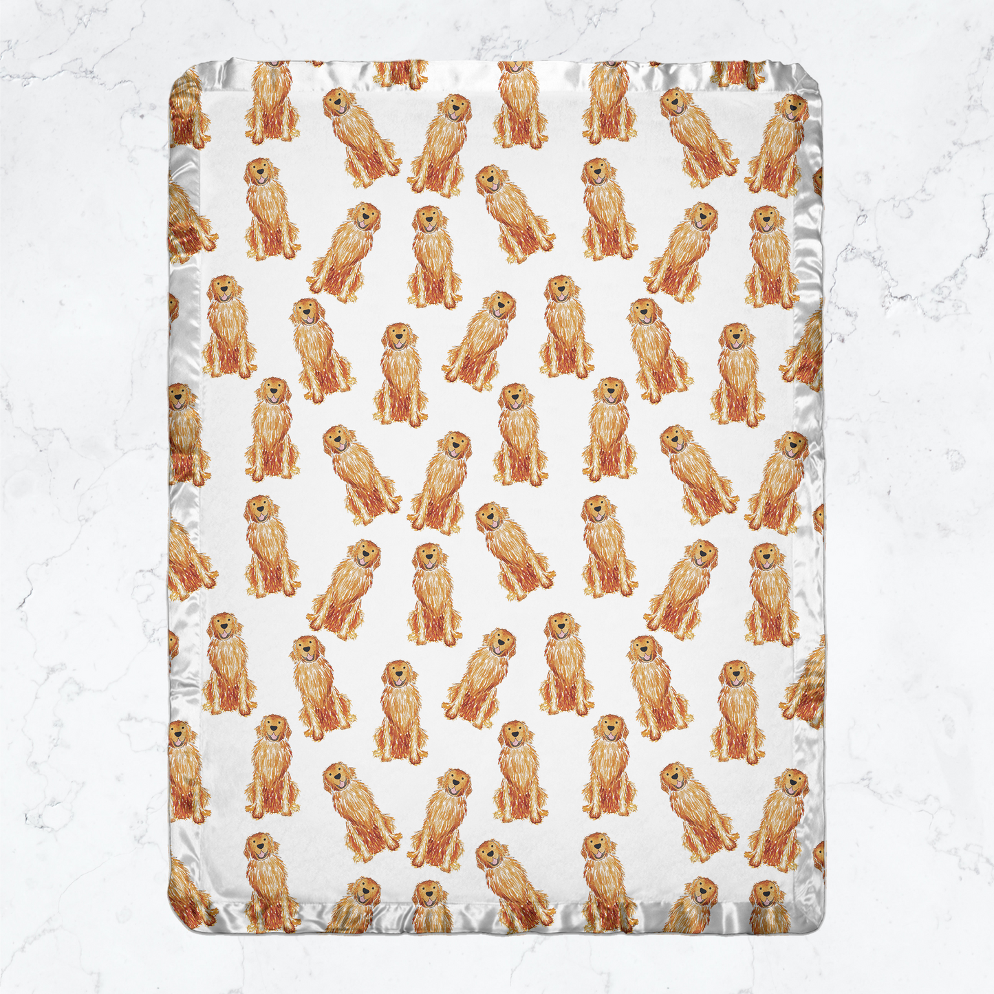 baby blanket red golden retriever