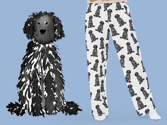 black doodle pajama pants, goldendoodle pajamas, labradoodle lounge pants, aussiedoodle pajama pants, black goldendoodle gifts, dog lover pajama pants, watercolor doodle pjs, doodle sleep pants, unisex dog pajamas, dog print loungewear, cozy black doodle pajamas, goldendoodle dog pjs, doodle dog lover gift, black doodle lounge pants, cute doodle pajama bottoms