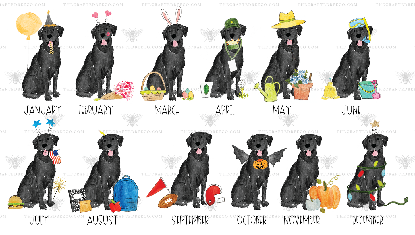 Black Lab 2024 Calendar